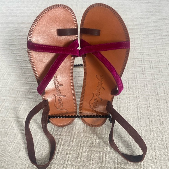 Free People Shoes - Free people velvet sandals.